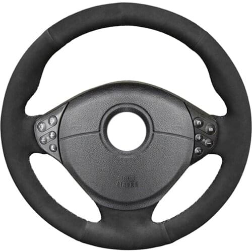 Alcantara Leather Soft Black Suede Car Steering Wheel Cover for BMW 5 Series E39 1999-2003 3 Series E46 1999-2005 E53 X5 E36 Z3