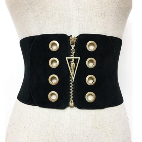 Fashion Vintage Fashion Paragraph Female Black Stretch Girdle Waist Elastic Belt Blouse Dress Accessories Belts for Women 2020