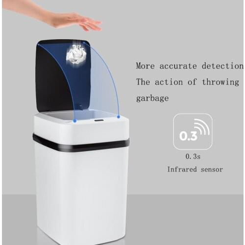 Smart sensor trash can, automatic sensor trash can, household bathroom, kitchen, living room, bedroom, electric touch trash can
