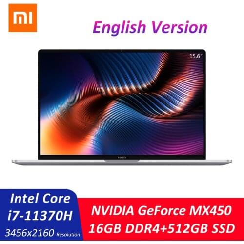 2021 Xiaomi Mi Laptop Pro 15 Intel Core i7-11370H 16GB DDR4 512GB SSD 15.6Inch 3.5K OLED Screen Notebook 100%sRGB Fingerprint PC