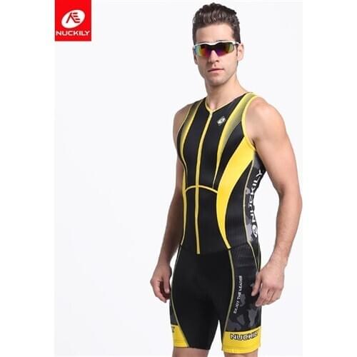 NUCKILY Triathlon Cycling Clothing Jersey Triathlon Suit Mtb Clothing Mens Set Ciclismo Mountain Bike Outfit Bicycle Clothes