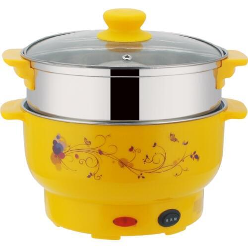 Electric steamer 3-4 people Korean multi-purpose Electric boiler 4L Electric Hot pot come with Stainless steel steamer 26cm