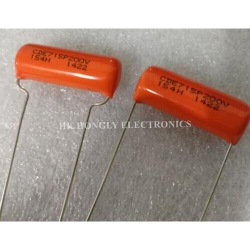 20PCS CDE715P200V 154H CDE 715P 200V 3% 0.15UF P=25mm P=18mm Film Capacitor