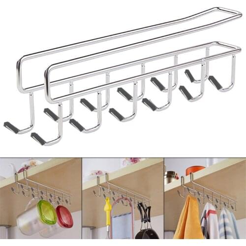Under Shelf Mug Cup Cupboard Kitchen Organiser Hanging Rack Holder