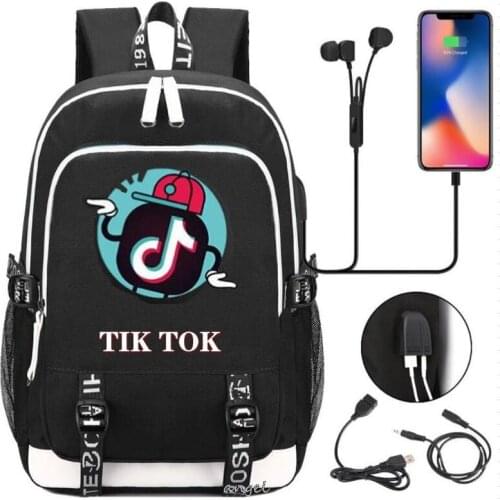 Tik Tok boy Game USB Port Backpack School Book Students Outdoor Shoulder Bag Rucksack Cosplay Mochilas birthday gift
