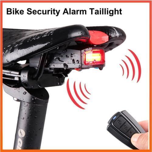 Bicycle Rear Light Anti-theft Alarm USB Charge Wireless Wireless Remote Control Alarm Bicycle Charging Light