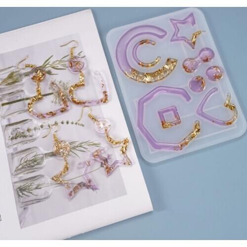 Big Pendants Jewelry Making Silicone Mold for Resin Boho Chic Earrings Making Big Charm Resin Jewelry Molds Silicone Mold