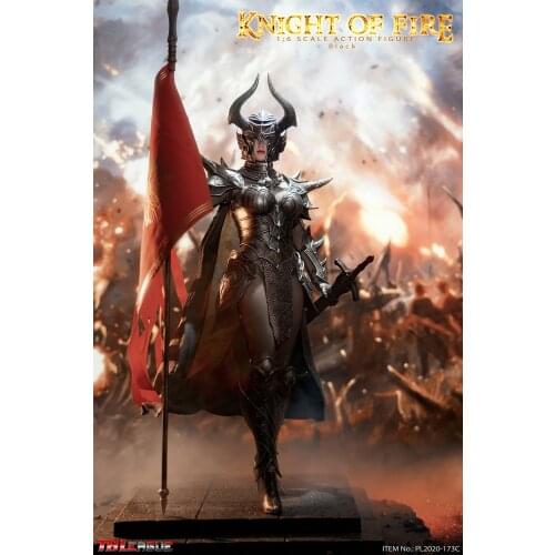 TBLeague PL2020-173C Phicen Seamless Female Body Knight of Fire Black 1/6 ACTION FIGURE
