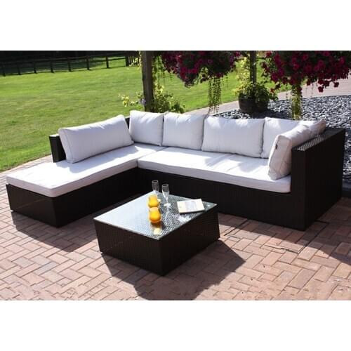 Outdoor wicker furniture modular lounge seating balcony corner sofa set
