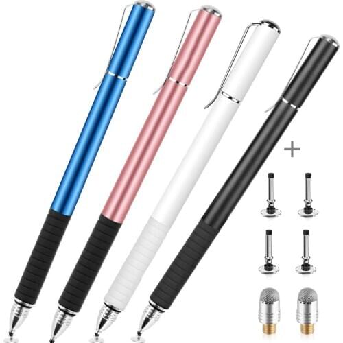 Fiber Stylus 2 in 1 Disc Stylus Pen Universal Mesh Fiber Tip Series Precision Touch Screen Pens for All Capacitive Touch Screens