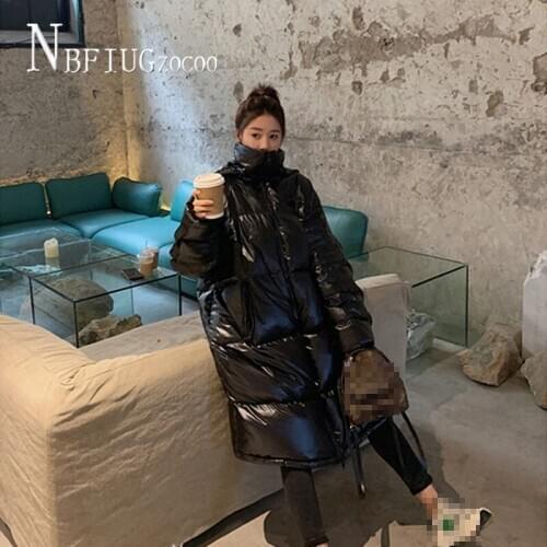 Women Parkas 2020 Winter Loose Bf Style Long Thick Female Overcoat Bread Style Jacket