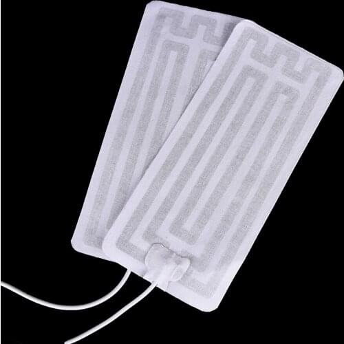 1 Pair 5V Winter Outdoor Camping Heated Vest Lightweight USB Charging Electric Heated Pads Back Warmer Vest 8cm*18cm