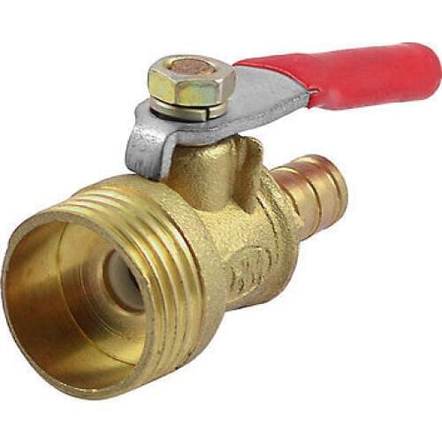 1/2" Male Thread to 8mm Dia Hose Tail Air Compressor Ball Valve