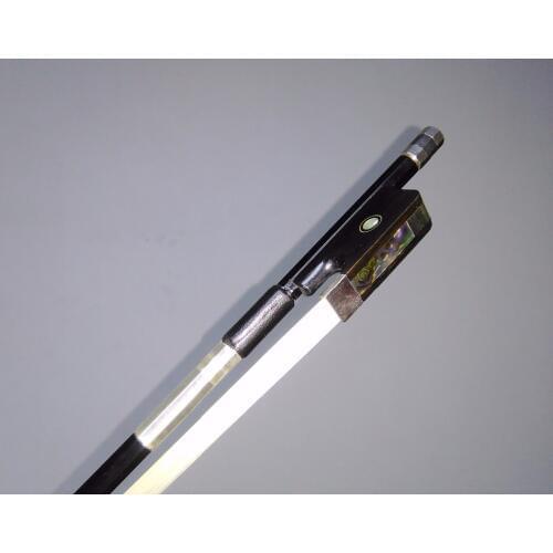 1 PC Carbon Fiber Cello bow white bow hair 4/4 ebony frog double abalone shell