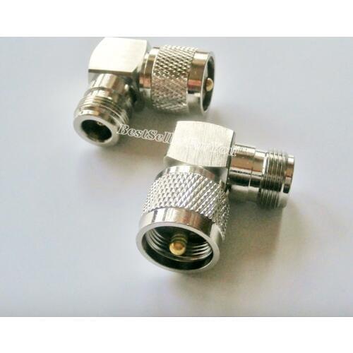 1Piece UHF Plug Male PL259 PL-259 To N Female Jack Connector Right Angle 90 Degree RA RF M/F Converter/Adapter