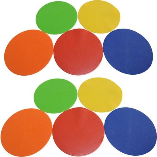 10Pcs/Set Random Colors Football Training Equipment Signs Disc Markers Flat Cones Discs Soccer Basketball Sports Trainers 23cm