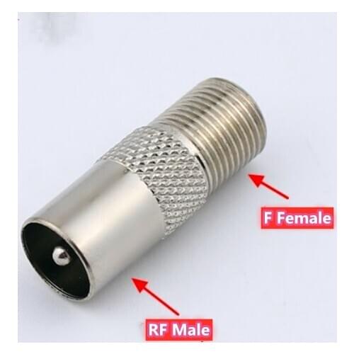 10PCS STB Quick Plug RF Coax F Female To RF Male Connector TV Antenna Coaxial Connector F Connector TV Coaxial plug wholesale