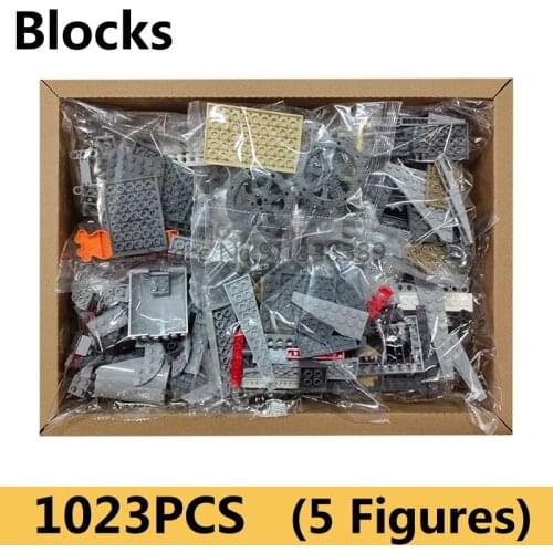 1023pcs Star Battle The Razor Crest Starship Armored Transport Shuttle Wars 60017 Model Building Block Toy Children Boy Gifts
