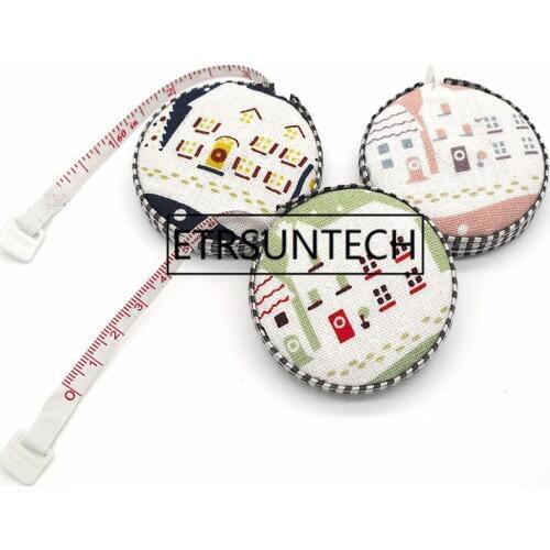 150CM Portable Centimeter inch Ruler Tape Measure Fabric Covered Tailor Ruler Sewing Tools Accessories Wedding gifts