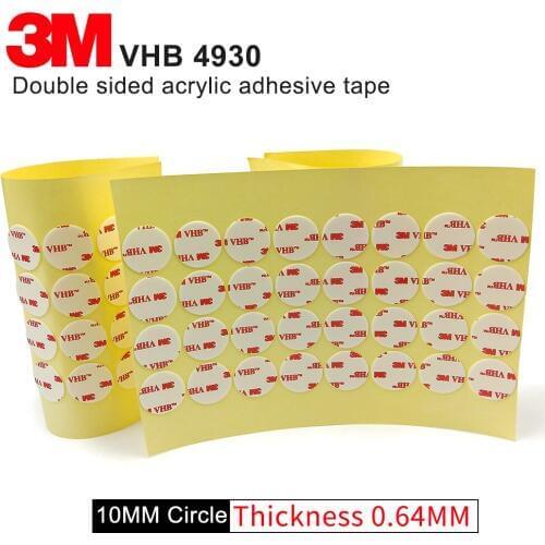 3M VHB 4930 Die cutting high performance Double Sided acrylic Foam adhesive tape white color/10MM Circle/we can offer other size