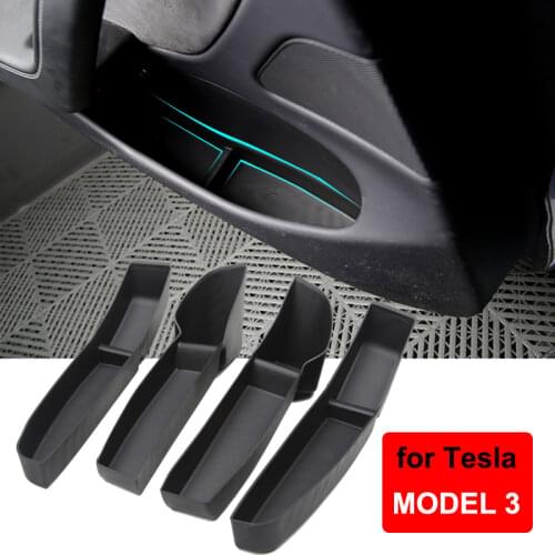 Door Side Storage Box for Tesla Model 3 2017-2021 Auto Barrel Handle Armrest Organizer Container Hidden Holder Car Accessories