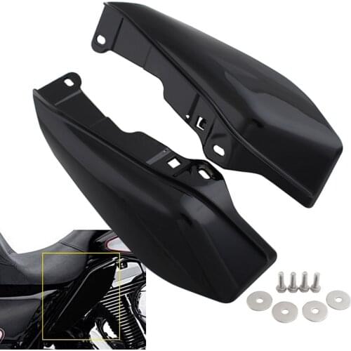 Motorcycle Accessories L & R Mid-Frame Air Deflector Heat Shield Black For Harley Touring Electra Glide Street Road Glide CVO
