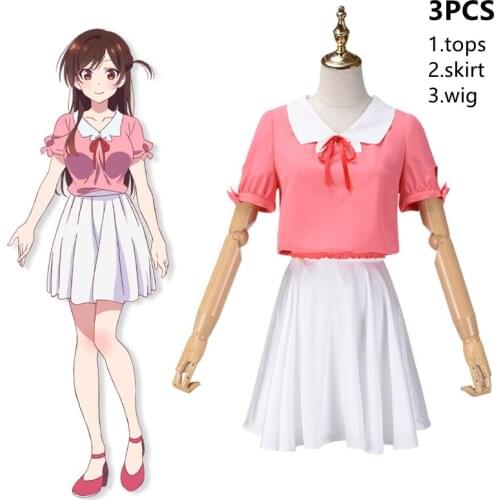 Anime Rent A Girlfriend Mizuhara Chizuru Ichinose Chizuru Cosplay Costume for Women Girls Halloween Party Performance Costume