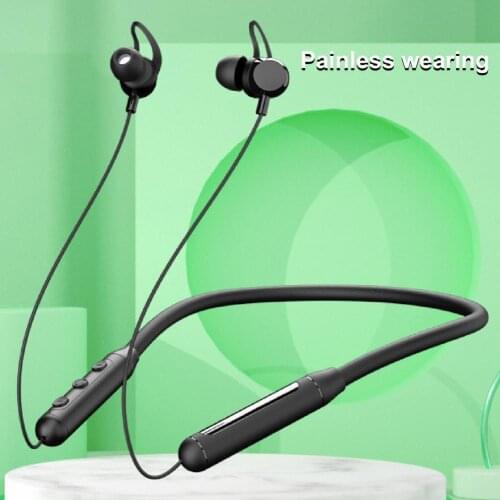 Wireless Headphones Magnetic Waterproof Neckband Bluetooth-compatible Earphone Stereo Music Noise Reduction Sports Headset
