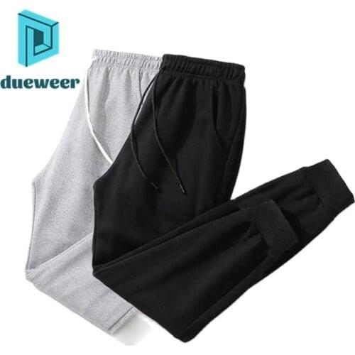 DUEWEER Men Ice Silk Sports Casual Pants Summer Ultra-Thin Trendy Trousers Men Ankle Tie Beamed Streetwear Loose Harem Pants