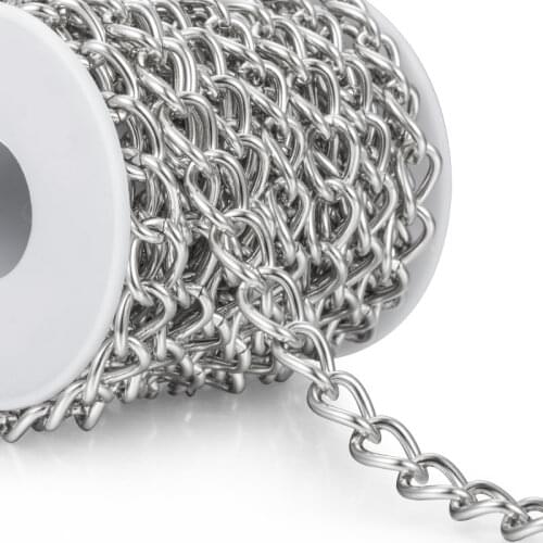 1 Meter Stainless Steel Extended Extension Tail Chain Lobster Clasps Connector DIY Jewelry Making Findings Bracelet Necklace 9mm