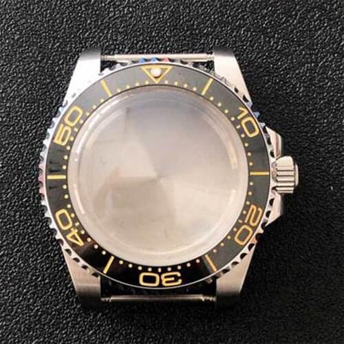 Watch Case 316L Stainless Steel Watch Case SUB Convex Mirror Sapphire Glass 40mm Case for NH35/NH36 Movement