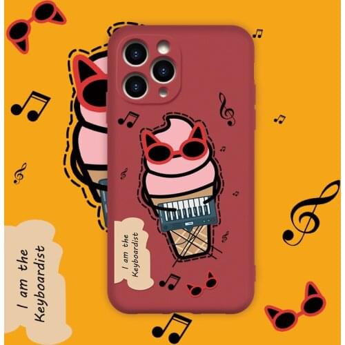 ASINA Funny Couple Case For iPhone 11 12 Pro Max XS Max XR Soft Silicone Cartoon Ice Cream Cover For iPhone 8 7 6 Plus SE2020