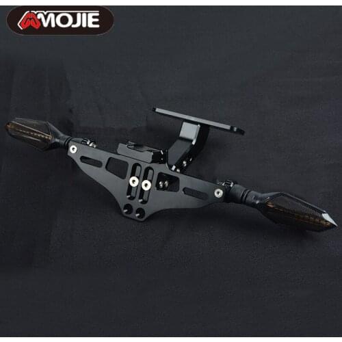 For SUZUKI BANDIT GSF 1250S 1250 1200 250 400 650 GSX650F Motorcycle Adjustable Tail Tidy License Plate Holder Bracket LED Light