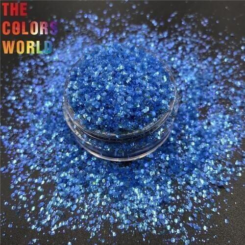 TCR347-H1 Mix Chunky American Fantasy Iridescent Light Blue With Purple Light Color Nail Glitter Nail Art DIY Decoration Tattoo