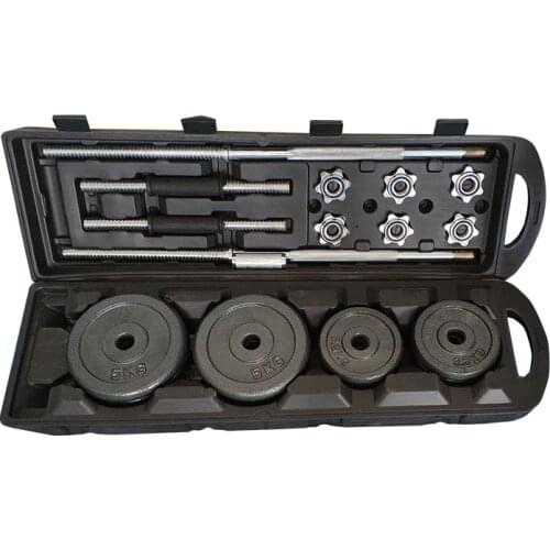 Gym equipmen Mens paint dumbbell cast iron weightlifting barbell set 50kg boxed paint barbell dumbbell set