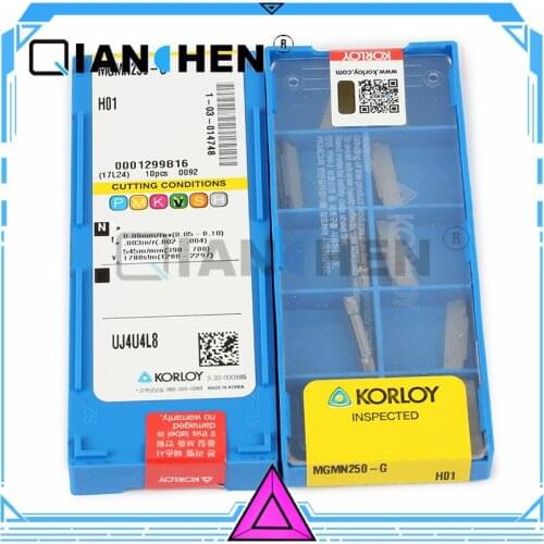 Korloy MGMN250-G H01 (10pcs/lot) High Quality Internal Turning Tool Insert Genuine Original Korea Hard Alloy Ashley