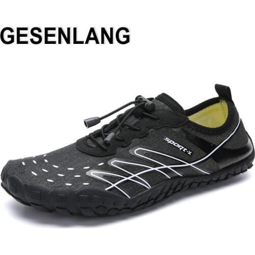 Mens Barefoot Beach Water Shoes Breathable Nonslip Five Fingers Sneakers Quick Drying Swimming Diving Outdoor Sports Aqua Shoes