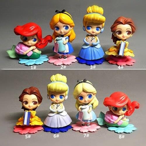 Disney Alice In Wonderland Mermaid Doll DIY Key Chain Bag Pendnt Ornament Model Cake Decoration Gifts