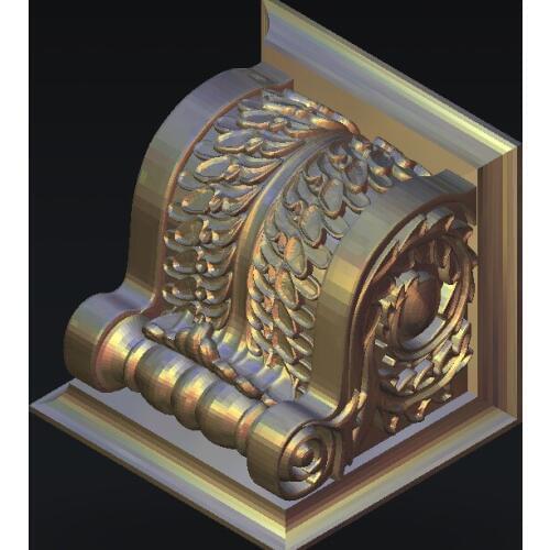 Furniture part 4 axis STL relief file model for cnc router engraving cutting carving type3 artcam aspire M288-1