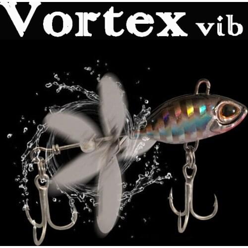 Metal Vib Fishing Lure Vortex Spinning 7g 10g 14g Rotating Sequins Freshwater Hard Bait Vibration Spinner Spoon for Pike Perch