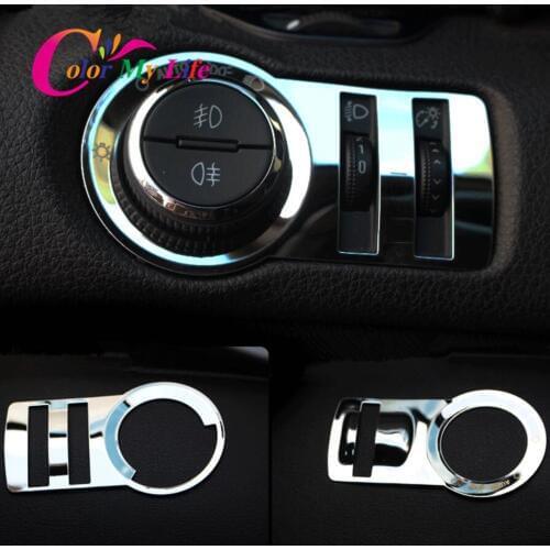Stainless Steel Car Headlight Lamp Switch Decoration Trim Sticker for Chevrolet Cruze Sedan Hatchback 2009 - 2014 Accessories