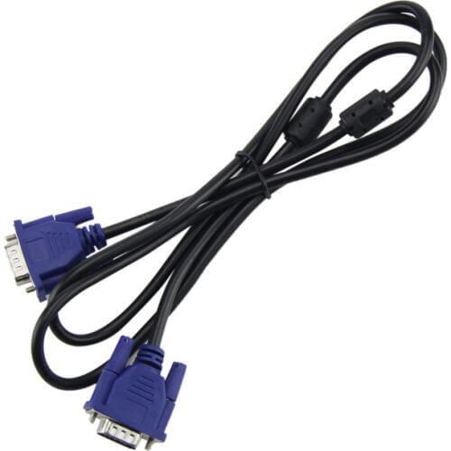 New 1.5/1.8M Black Blue VGA 15 Pin Male to Male Plug Computer Monitor Cable Wire Cord-22