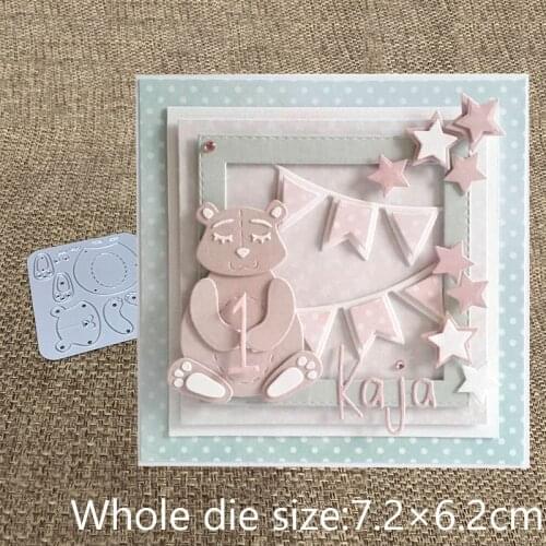 New Design Craft Metal Cutting Die cut die lovely bear animal decoration scrapbooking Album Paper Card Craft Embossing Die Cuts