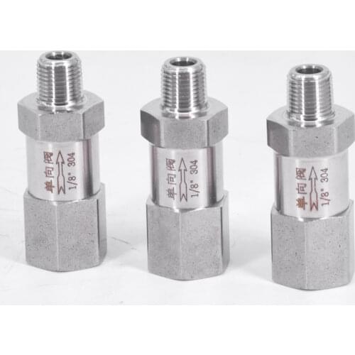 1/8" 1/4" 3/8" 1/2" BSP NPT Female To Male One Way Check Valve Non-return Inline 304 Stainless Steel