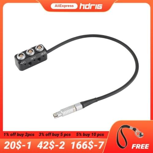 HDRiG New Arrival 1 to 3 Power Splitter (RS 3pin) With 1/4"-20 Screw Threads Holes Mount For Camera Cage Rig Camera accessories