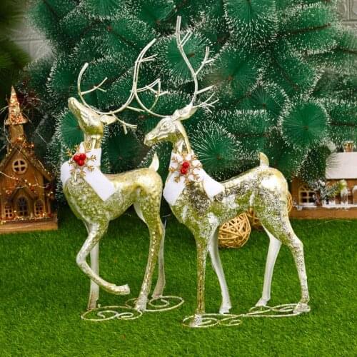 Christmas Decorations For Home Craft Iron Christmas Reindeer Elk Decorations New Year home decoration accessories Gift For Kid