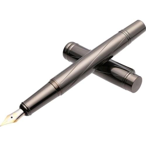 High Quality Luxury Silver Plating Fountain PenMetal 0.5mm Office Writing Ink Pens School Student Stationery Supplies