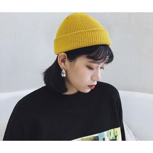 Unisex Winter Warm Beanies Casual Short Thread Hip Hop Hat Men Women Fashion Wool Knitted Casual Skull Cap Elastic Hats