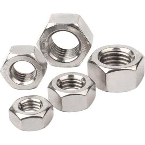 M8/M10/M12/M14*1 304 stainless steel anti-tooth fine teethed hexagon nuts hex left teeth reverse thread nut