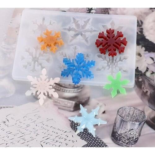 Snowflake Silicone Casting Epoxy Molds For DIY Resin Pendant Earring Jewelry Tools Mould Uv Epoxy Handmade Craft Making